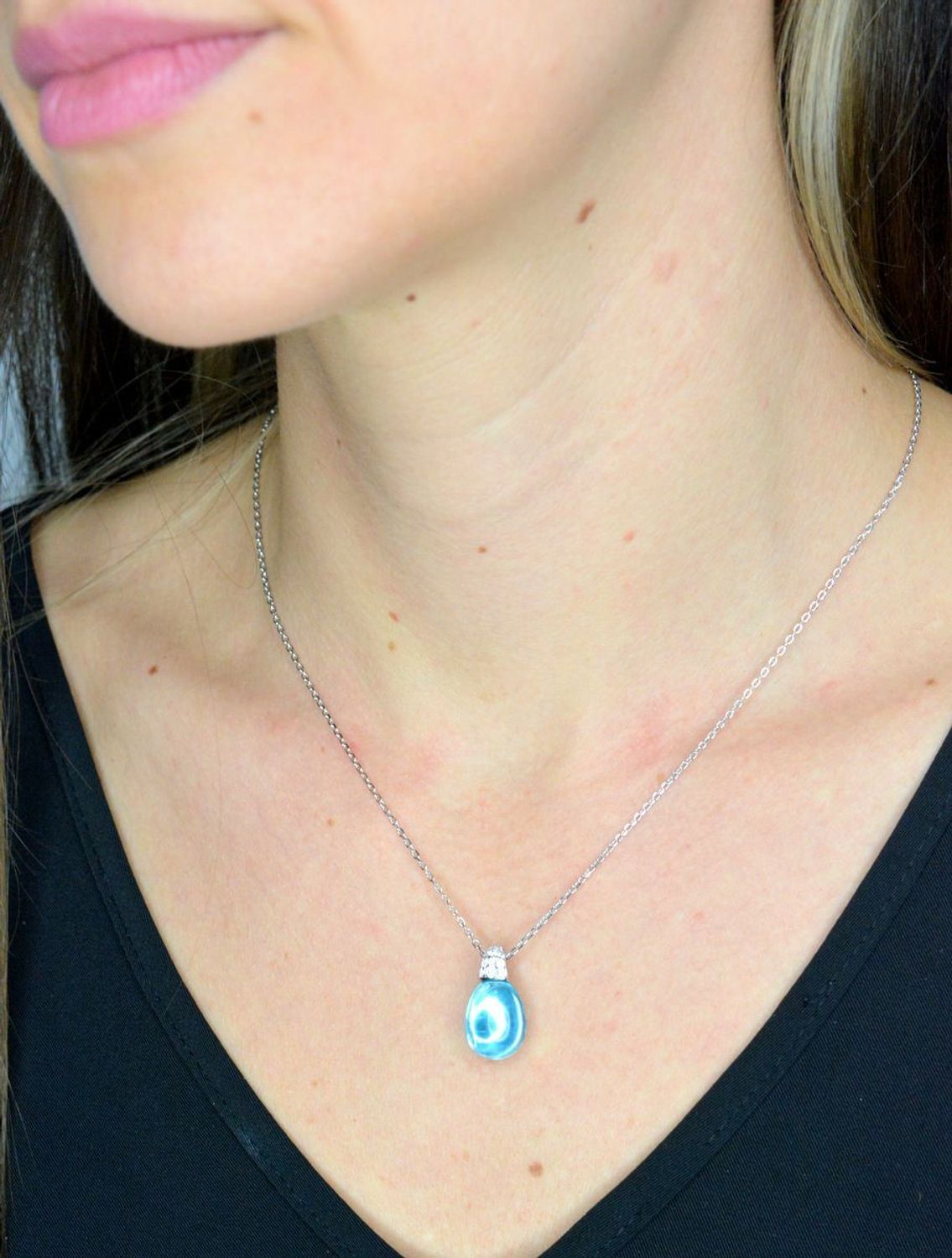 Naszyjnik damski srebrny 925 z kamieniem w kolorze topazu Nomination Myradiance 241508 042.png